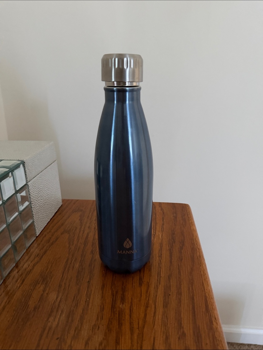 Insulated Stainless Steel Water Bottle - Metallic Navy